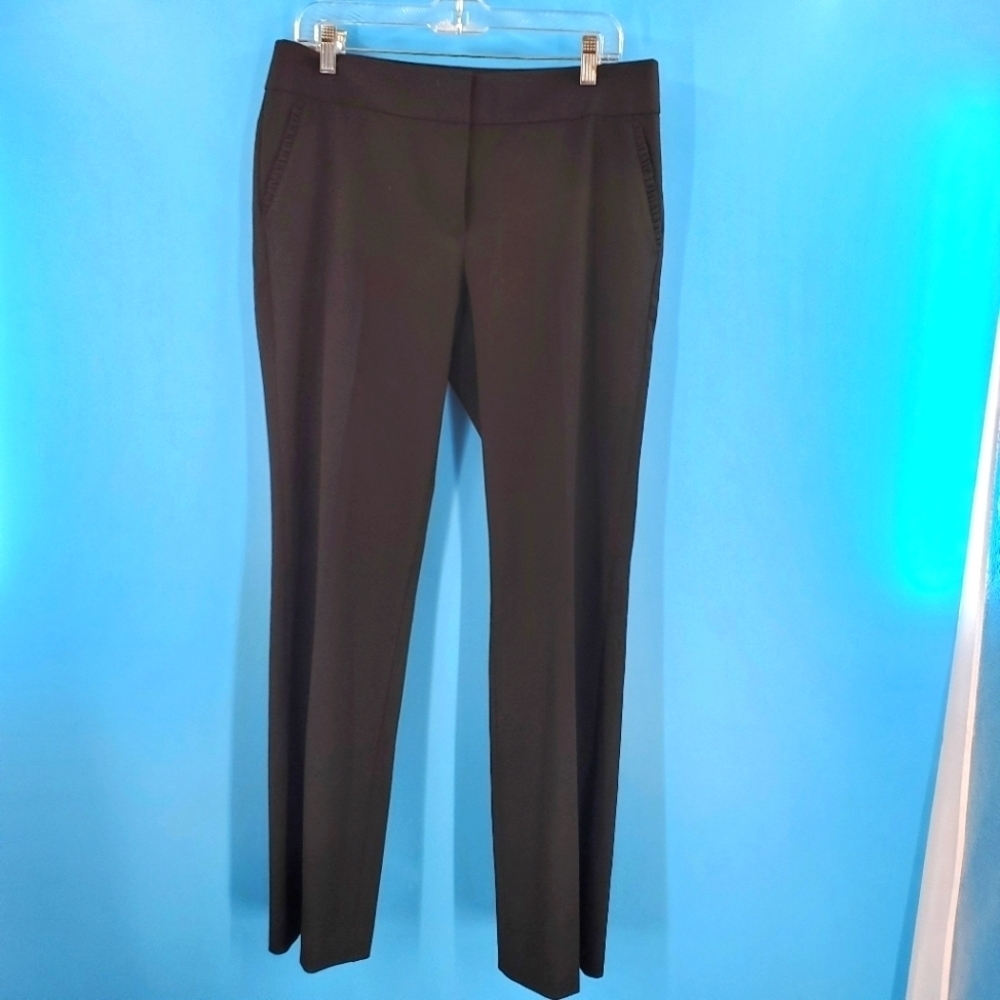 LOFT black Marisa Trouser ruffle pocket 10